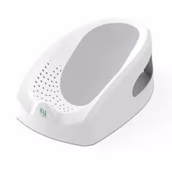 INGENUITY Transat de bain bébé fille antidérapant de 0 à 6 mois ou 9kg transat perforé pour laisser couler leau Blanc