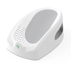 INGENUITY Transat de bain bébé fille antidérapant de 0 à 6 mois ou 9kg transat perforé pour laisser couler leau Blanc