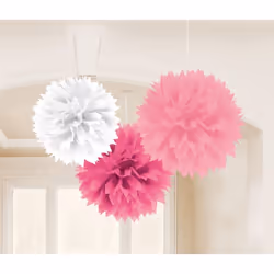 Amscan 181045, Papier, Rose, Blanc, 12 pièce(s)