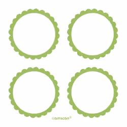 Amscan 157750-53, Vert, Rond, 5,1 cm, 5,1 cm, 4 pièce(s), 5 feuilles