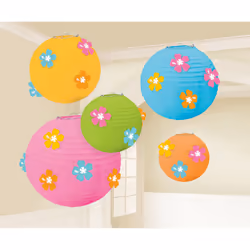 Amscan 240067, Lampion en papier, Papier, Multicolore, Monochromatique, Rond, 24,1 cm