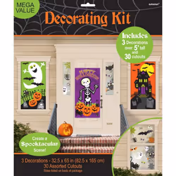 Amscan 670193, Décoration de porte de fête, Halloween, 850 mm, 1650 mm, 33 pièce(s)