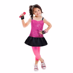 Amscan 997572, Déguisement, Enfant, Femelle, Noir, Rose, Rouge, 3 an(s), 6 an(s)