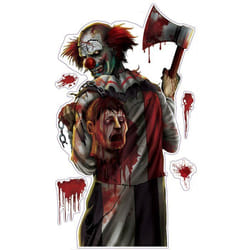Décoration clown Halloween pour mur