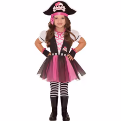 Amscan 13051579395, Déguisement, Enfant, Femelle, Pirate, Multicolore, 4 an(s)
