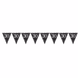 Amscan 9900567, Banderole en tissu, Feuille, Noir, Marron, Blanc, Anniversaire, 215 mm, 3962 mm