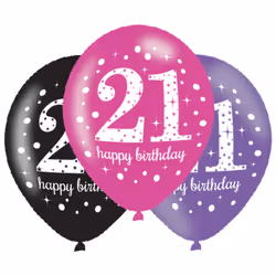 Amscan 9900875, Ballon-jouet, Latex, Rose, Anniversaire, 27 cm, 1 pièce(s)