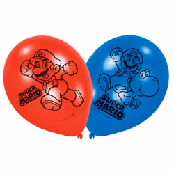 Amscan 9901546, Ballon-jouet, Latex, Bleu, Rouge, Monochromatique, Rond, 22,8 cm