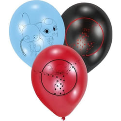 Amscan 6 Ballons Latex "Miraculous", 22.8 Cm/9"