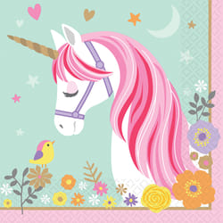Amscan 16 Serviettes Licorne 33 X 33 Cm - Magical Unicorn
