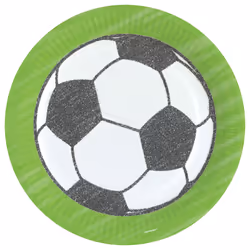 Amscan 8 Assiettes 23 Cm - Kicker Party, Carton, Vert, 3 an(s), unisexe, Kicker Party, Multicolore