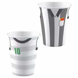 Amscan 8 Gobelets 250 Ml - Kicker Party, Blanc, 3 an(s), unisexe, Kicker Party, Multicolore, Multicolore