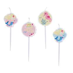 Amscan 4 Bougies Mini Figurines Be A Mermaid