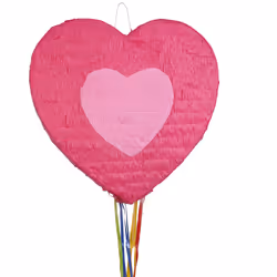 Amscan Pinata À Tirer Cœur, 3 an(s), unisexe, Rose, Multicolore, Batman, 523 mm, 424 mm