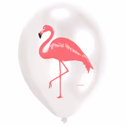 Amscan 6 Ballons Flamant Rose 11" 4C Print