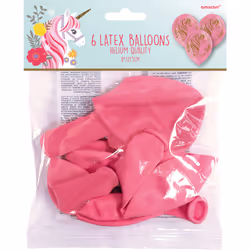 Amscan 6 Ballons Latex Magical Unicorn 27,5 Cm/11"