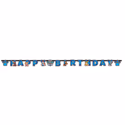 Amscan 9903823, Banderole en tissu, Papier, Multicolore, Anniversaire, Paw Patrol, 137 mm