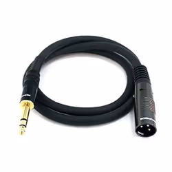 Monoprice 104760, XLR (3-pin), Mâle, 6,35 mm TRS, Mâle, 0,9 m, Noir