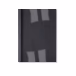 GBC Couvertures thermique LeatherGrain 1,5 mm noir (100), A4, PVC, Noir, Transparent, Mat, 15 feuilles, 1,5 mm