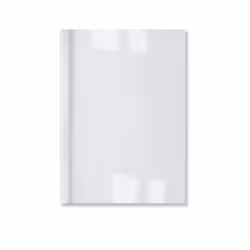 GBC Couvertures thermique LeatherGrain 3 mm blanc (100), A4, PVC, Transparent, Blanc, Mat, 30 feuilles, 3 mm