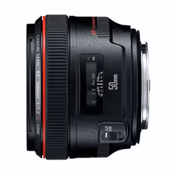 Canon EF 50mm f/1.2L USM, Noir