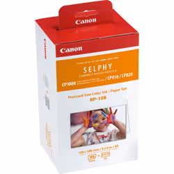 Canon Jeu d'encre couleur et de papier au format 100 x 148 mm RP-108, 108 feuilles, Encre à sublimation thermique, Value pack