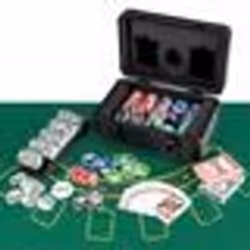 Mallette Aluminium de Poker - COSTWAY - 300 Jetons + 2 Jeux de 54 Cartes + 5 dés + 1 Jeton Croupier + 2 Clés Feutre de Poker