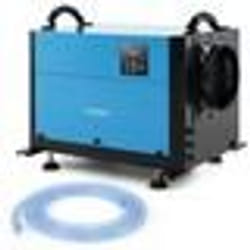Déshumidificateur Professionnel COSTWAY-585 L/Jour-3 Modes-Minuterie 24 H-Démarrage Différé-Jusquà 80 m²-Dégivrage Auto-Bleu
