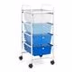 Chariot de Rangement à Roulettes COSTWAY-4 Tiroir Plastique Amovible-Cadre en Métal-Tour de Rangement pour Salon Bureau-37x32 ...
