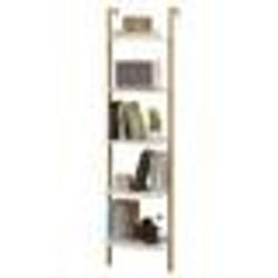 COSTWAY Bibliothèque Murale à 5 Niveaux Kits Anti-Renversement et Cadre en Métal Étagère de Rangement Ouverte pour Salon Chambre