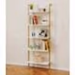 COSTWAY Bibliothèque Murale à 5 Niveaux Kits Anti-Renversement Cadre en Métal Patins de Pied Réglable pour Salon Chambre Blan ...