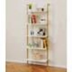 COSTWAY Bibliothèque Murale à 5 Niveaux Kits Anti-Renversement Cadre en Métal Patins de Pied Réglable pour Salon Chambre Blanc