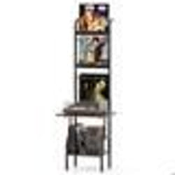 COSTWAY Meuble Étagère à 5 Niveaux avec Étagère dAffichage pour Vinyles Rack Organisateur Support pour Platine avec Porte-Disques