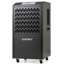 Déshumidificateur Professionnel COSTWAY-118 L-Minuterie 24 H-Couverture Max 790 M²-Dégivrage-Auto-drainage-Panneau de Commande-Noir