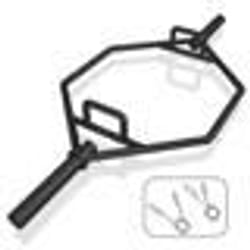 COSTWAY Barre de Piège Olympique Hexagonale Haltérophilie Charge 363KG Manchons 25 CM Poignées Texturées Ressorts à Clip Noir