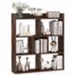 COSTWAY Meuble Étagère à Livres Ouverte à 7 Cubes Étagère de Rangement avec Dispositifs Anti-basculement pour Bureau Salon Ma ...