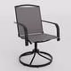 Lot de 2 Chaises Pivotantes de Jardin COSTWAY Dossier Haut et Base Métallique Ronde Fauteuils à Bascule en Maille à 360° Marr ...