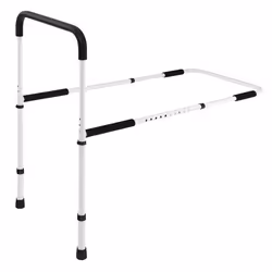 COSTWAY Barrière de lit pour personnes âgées Réglable en Hauteur Main Courante Charge 160 kg