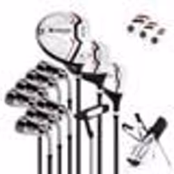 Ensemble de Clubs de Golf Femme COSTWAY-Sac à Support-ensemble comprenant driver&bois de parcours&hybride&fers