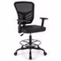 Chaise de Bureau Pivotante - COSTWAY - pour Travail Dessin Soutien Lombaire Assise en Similicuir - Réglable en Hauteur 54-75c ...