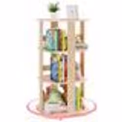 COSTWAY Bibliothèque Rotative à 360° - Étagère à Livres pour Enfants à 3 Niveaux avec 12 Compartiments 48 x 48 x 955 cm