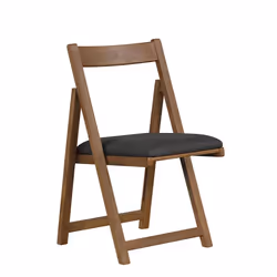 COSTWAY Lot 2 Chaises Pliantes de Salle à Manger - Dossier Courbé & Rembourrage - Structure en Bois de Caoutchouc Charge 150  ...