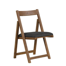 COSTWAY Lot 2 Chaises Pliantes de Salle à Manger - Dossier Courbé & Rembourrage - Structure en Bois de Caoutchouc Charge 150 kg