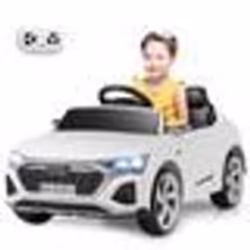 Voiture Électrique pour Enfants COSTWAY Licence Audi Télécommande&Lumières&Musique 3 Vitesses Démarrage Progressif98x49x43CM  ...