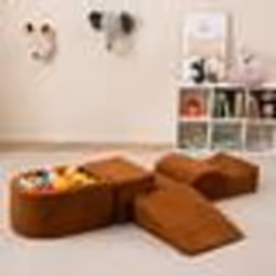 Blocs de Construction en Mousse COSTWAY-pour Enfants de 3+ ans-5 Pièces-Housses Lavables en Machine avec Fermetures Eclair-Ma ...