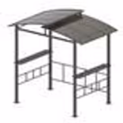 COSTWAY Tonnelle de Barbecue 248 x 150 x 232 cm - Étagères Latérales Crochets - Protection Solaire - pour Jardin Pelouse Terr ...
