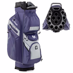 COSTWAY Sac de Golf Trépied avec 14 Compartiments Fermeture à Glissière 11 Poches Sac Isotherme Sangle Rembourrée Poignées Vi ...