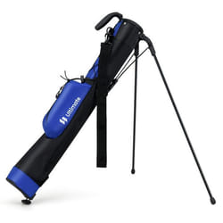 COSTWAY Sac de Golf Trépied avec Support et Sangle parcours Par 3 et Executive bandoulière poche pour femmes et hommes Bleu