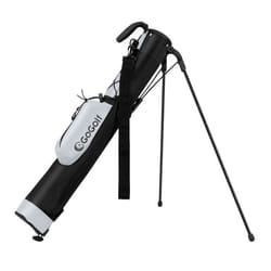 COSTWAY Sac de Golf Trépied avec Support et Sangle parcours Par 3 et Executive bandoulière poche pour femmes et hommes Gris