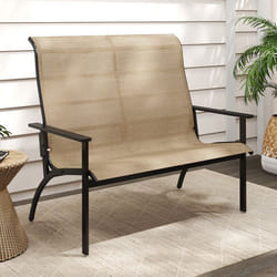 Banc Adirondack de Jardin Extérieur COSTWAY 2 Places Dossier Haut et Accoudoirs Charge 400kg pour Terrasse Pelouse Jardin Café